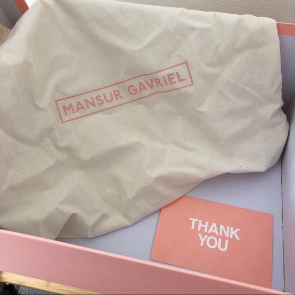 Mansur Gavriel Black Leather Large Bucket Bag - Picture 7 of 8